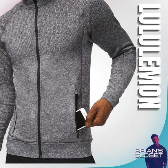 LULULEMON Men's Engineered Warmth Jacket in Vapor/Gull Grey/Black - XL - Picture 4 of 16